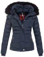 Navahoo Chloe Damen Winterjacke gefüttert Navy - Dunkelblau Größe XS - Gr. 34