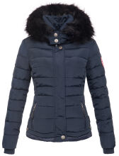 Navahoo Chloe Damen Winterjacke gefüttert Navy - Dunkelblau Größe S - Gr. 36