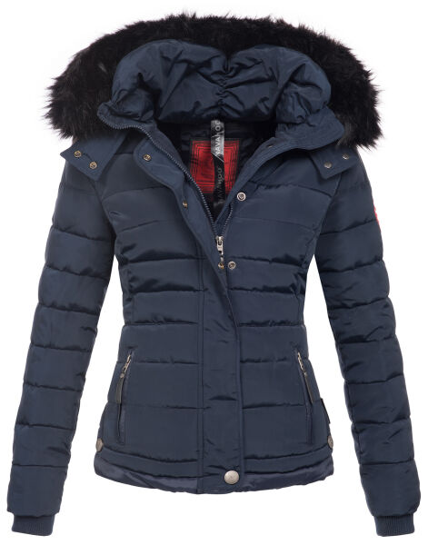 Navahoo Chloe Damen Winterjacke gefüttert Navy - Dunkelblau Größe M - Gr. 38