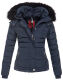 Navahoo Chloe Damen Winterjacke gefüttert Navy - Dunkelblau Größe M - Gr. 38