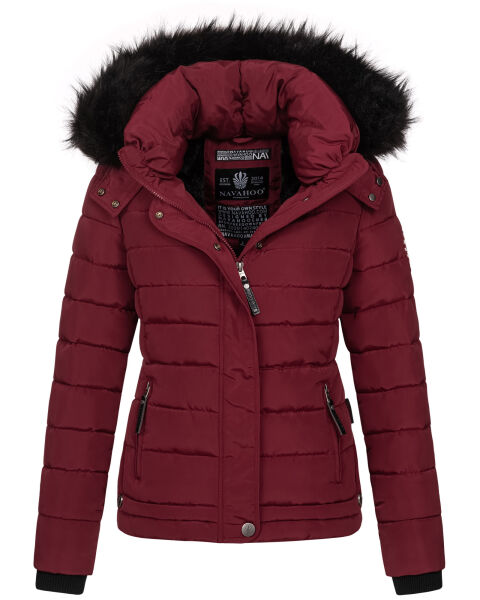 Navahoo Chloe Damen Winterjacke gefüttert Bordeaux - Rot Größe S - Gr. 36