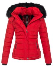 Navahoo Chloe Damen Winterjacke gefüttert Rot - Red Größe M - Gr. 38