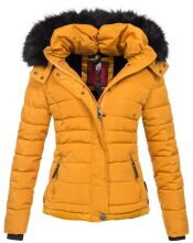 Navahoo Chloe Damen Winterjacke gefüttert Gelb - Yellow Größe XS - Gr. 34