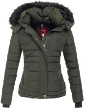 Navahoo Chloe Damen Winterjacke gefüttert Olive - Green Größe XS - Gr. 34