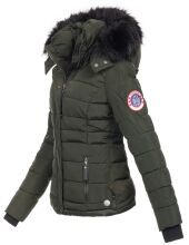 Navahoo Chloe Damen Winterjacke gefüttert Olive - Green Größe XS - Gr. 34