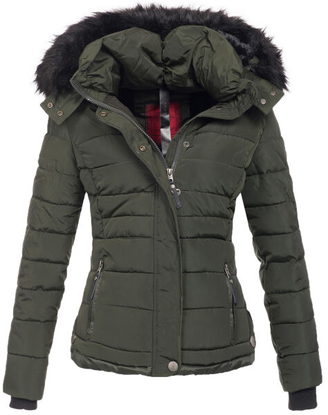 Navahoo Chloe Damen Winterjacke gefüttert Olive - Green Größe S - Gr. 36