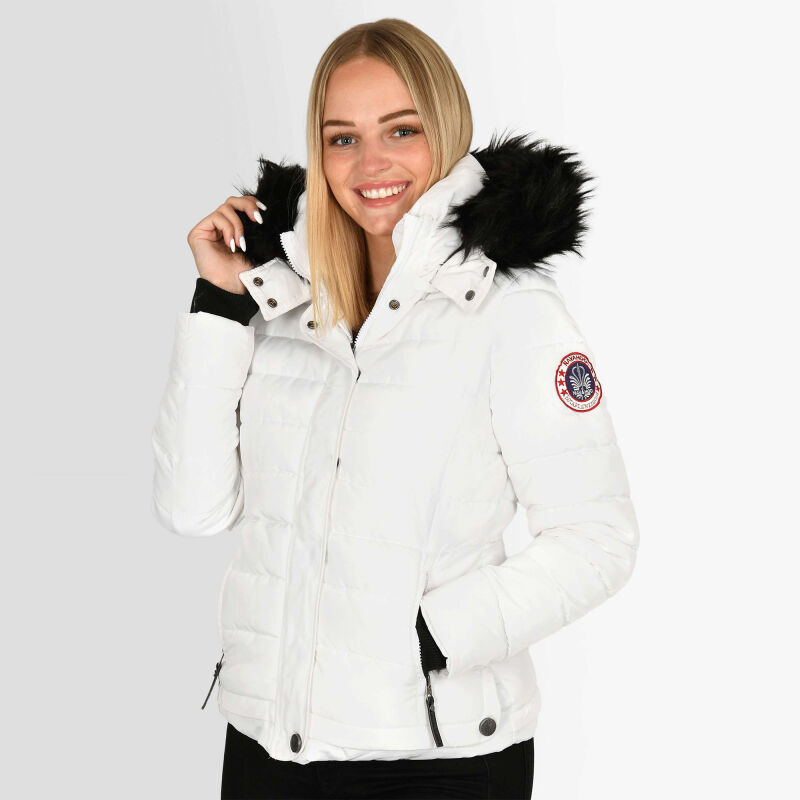 Navahoo Chloe Damen Winterjacke gefüttert Weiss