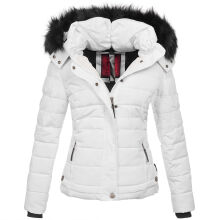 Navahoo Chloe Damen Winterjacke gef&uuml;ttert Weiss Gr&ouml;&szlig;e M - Gr. 38