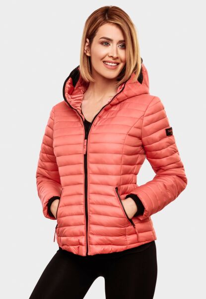 Navahoo Ladies Jacket Quilted Jacket Transition Jacket Quilted Kimuk NEW B348 Coral Size S - Size 36