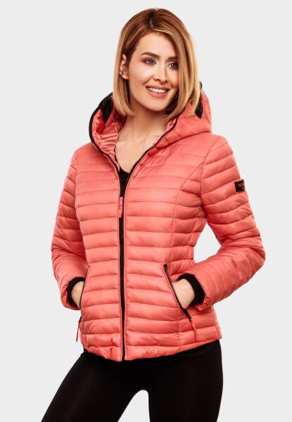 Navahoo Ladies Jacket Quilted Jacket Transition Jacket Quilted Kimuk NEW B348 Coral Size M - Size 38