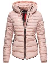Marikoo Amber2 Winter Jacket Ladies Winterjacket Quilted Jacket Warm Lined B354 Pink Size L - Size 40