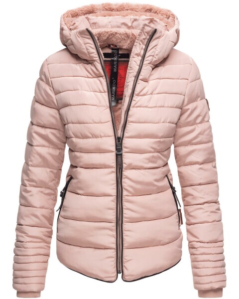 Marikoo Amber2 Winter Jacket Ladies Winterjacket Quilted Jacket Warm Lined B354 Pink Size XL - Size 42