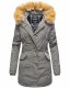 Marikoo Karmaa Damen Parka Winterjacke warm gefüttert Grau Größe L - Gr. 40