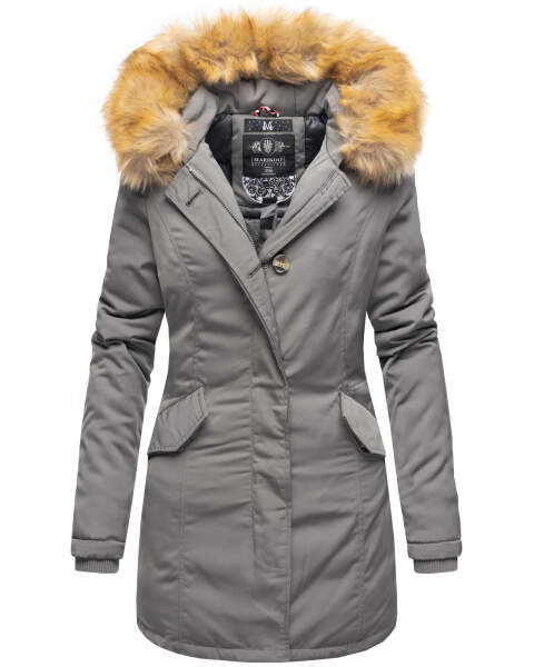 Marikoo Karmaa Ladies winter jacket parka coat warm lined - Gray-Gr.M