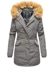 Marikoo Karmaa Ladies winter jacket parka coat warm lined - Gray-Gr.S