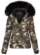 Navahoo Miamor ladies winter quilted jacket with teddy fur - Camo-Gr.L