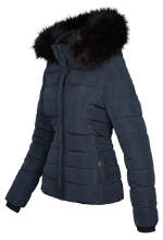 Navahoo Miamor ladies winter quilted jacket with teddy fur - Navy-Gr.L