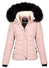 Navahoo Miamor ladies winter quilted jacket with teddy fur - Rosa-Gr.L