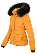 Navahoo Miamor Damen Winter Steppjacke gefüttert mit Teddyfell Gelb Größe S - Gr. 36