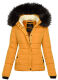 Navahoo Miamor Damen Winter Steppjacke gefüttert mit Teddyfell Gelb Größe XS - Gr. 34