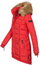 Navahoo Papaya Damen gesteppte Winterjacke mit Doppelzipper und gefüttert Rot Größe L - Gr. 40