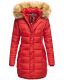 Navahoo Papaya Damen gesteppte Winterjacke mit Doppelzipper und gefüttert Rot Größe L - Gr. 40