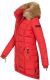 Navahoo Papaya Damen gesteppte Winterjacke mit Doppelzipper und gefüttert Rot Größe L - Gr. 40