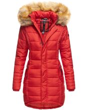 Navahoo Papaya Damen gesteppte Winterjacke mit Doppelzipper und gefüttert Rot Größe S - Gr. 36