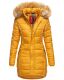 Navahoo Papaya Damen gesteppte Winterjacke mit Doppelzipper und gefüttert Gelb Größe S - Gr. 36