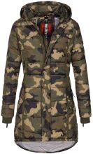 Navahoo Papaya Ladies Winter Quilted Jacket Camouflage - Army Size L - Gr. 40