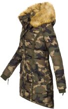 Navahoo Papaya Ladies Winter Quilted Jacket Camouflage - Army Size L - Gr. 40