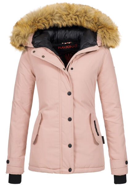 Navahoo Laura warme Damen Winterjacke mit Kapuze Rosa-Gr.XS