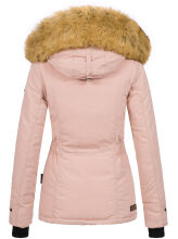 Navahoo Laura ladies winter jacket with faux fur - Rosa-Gr.XS