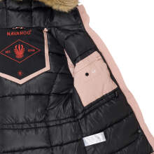 Navahoo Laura ladies winter jacket with faux fur - Rosa-Gr.XS