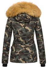 Navahoo Laura ladies winter jacket with faux fur - Camo-Gr.XS