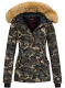 Navahoo Laura ladies winter jacket with faux fur - Camo-Gr.XS