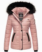 Marikoo Warm Ladies Winter Jacket Quilted Jacket Winterjacket Quilted Parka NEW B391 Pink Size XS - Size 34