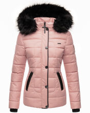 Marikoo Warm Ladies Winter Jacket Quilted Jacket Winterjacket Quilted Parka NEW B391 Pink Size XS - Size 34