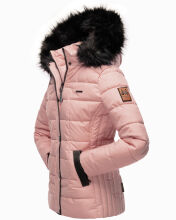 Marikoo Warm Ladies Winter Jacket Quilted Jacket Winterjacket Quilted Parka NEW B391 Pink Size XS - Size 34