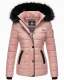 Marikoo Warm Ladies Winter Jacket Quilted Jacket Winterjacket Quilted Parka NEW B391 Pink Size XS - Size 34