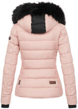Marikoo Warm Ladies Winter Jacket Quilted Jacket Winterjacket Quilted Parka NEW B391 Pink Size S - Size 36