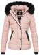 Marikoo Warm Ladies Winter Jacket Quilted Jacket Winterjacket Quilted Parka NEW B391 Pink Size S - Size 36