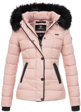 Marikoo Warm Ladies Winter Jacket Quilted Jacket Winterjacket Quilted Parka NEW B391 Pink Size L - Size 40