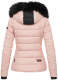 Marikoo Warm Ladies Winter Jacket Quilted Jacket Winterjacket Quilted Parka NEW B391 Pink Size L - Size 40
