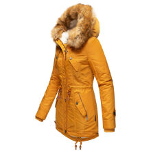 Navahoo LaViva warme Damen Winterjacke mit Teddyfell Gelb Gr&ouml;&szlig;e XS - Gr. 34