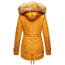 Navahoo LaViva warme Damen Winterjacke mit Teddyfell Gelb Gr&ouml;&szlig;e XS - Gr. 34