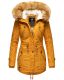 Navahoo LaViva warme Damen Winterjacke mit Teddyfell Gelb Größe XS - Gr. 34