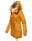 Navahoo LaViva warme Damen Winterjacke mit Teddyfell Gelb Größe XS - Gr. 34