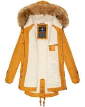 Navahoo LaViva warm ladies winter jacket with teddy fur Yellow-Gr.M