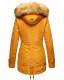 Navahoo LaViva warm ladies winter jacket with teddy fur Yellow-Gr.M
